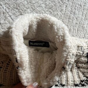 Blank NYC Women's Cozy Cream Turtleneck Sweater